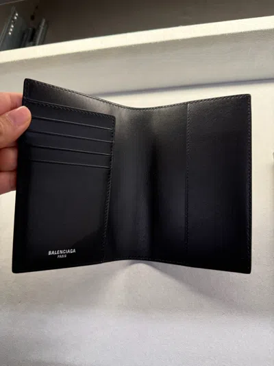 Balenciaga Travel Document Organizer Graphic Print In Black