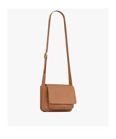 Saint Laurent Small Satchel In Leather In Brown
