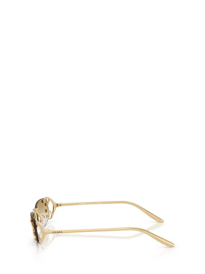 Prada Rectangle-frame Sunglasses In Gold
