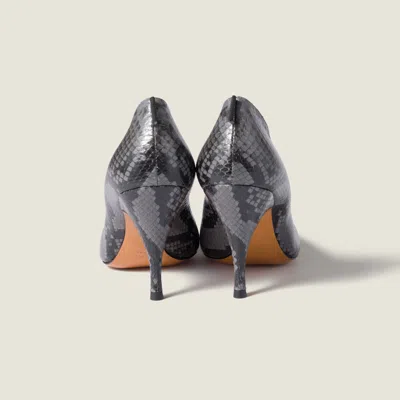 Miu Miu Ardesia Pumps In Ayers Python-print Leather In Black