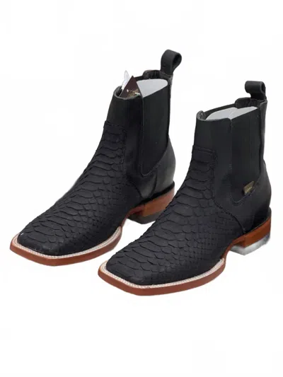 Caval Women's Botin Exotico Python Boot In Black Genuine Python In ...