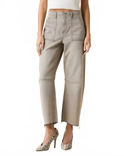 Le Jean Utility Soft Barrel Jeans In Icy Grey In Multi