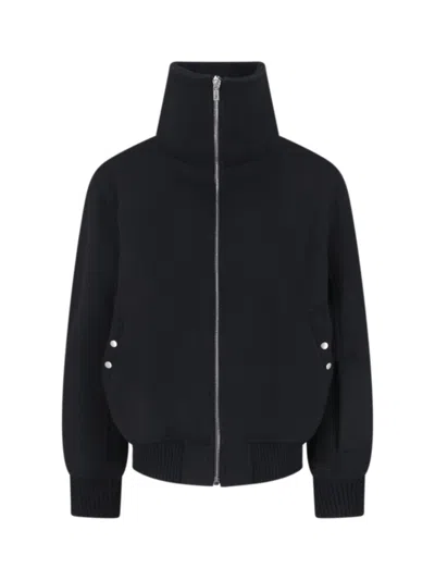 Rick Owens Structured Black Jacket With Minimalist Design In Black