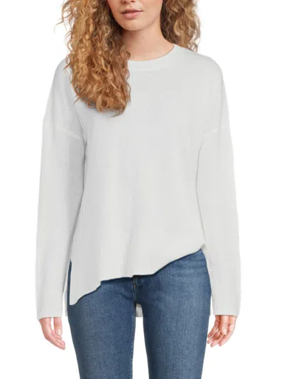 T Tahari Women's Solid 100% Cashmere Sweater In Gray