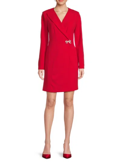 Karl Lagerfeld Bow Detail Jacket Dress In Red