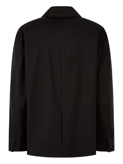 Studio Tomboy Striped-pattern Blazer In Black