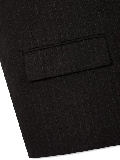 Studio Tomboy Striped-pattern Blazer In Black