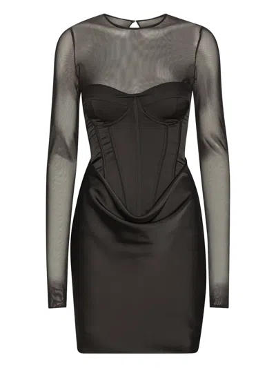 Rotate Birger Christensen Corset Mini Dress In Black
