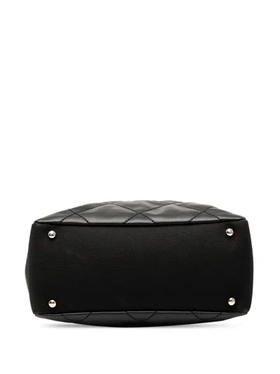 Pre-owned Chanel 2010-2011 Small Quilted Coated Canvas Paris Biarritz Tote Bag