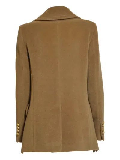 Tagliatore Double-breasted Button-fastening Coat In Brown