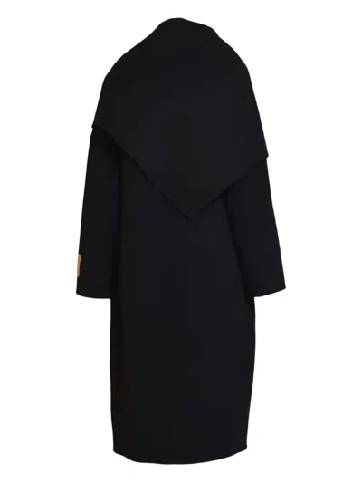 Solotre Tailored Short Coat With Minimalist Design And Structured Fit In Black