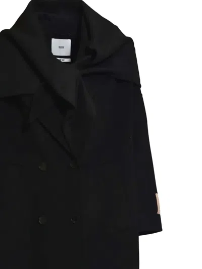 Solotre Tailored Short Coat With Minimalist Design And Structured Fit In Black