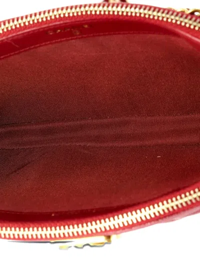 Pre-owned Chanel Boy Double Zip With Chain Quilted Caviar Clutch Bag