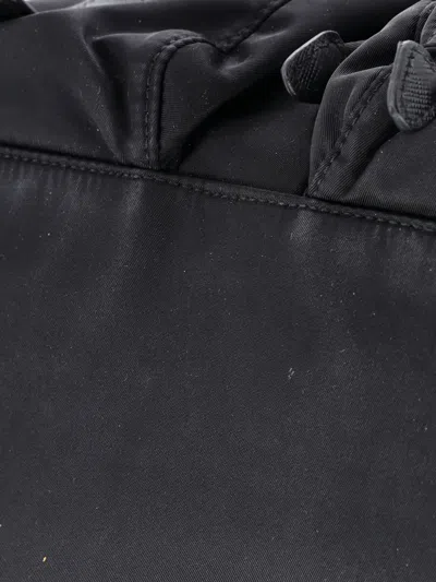 Pre-owned Prada Double Front Pocket Re-nylon With Leather Medium Backpack