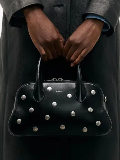 Bally Unda Leather Handle Bag In Black
