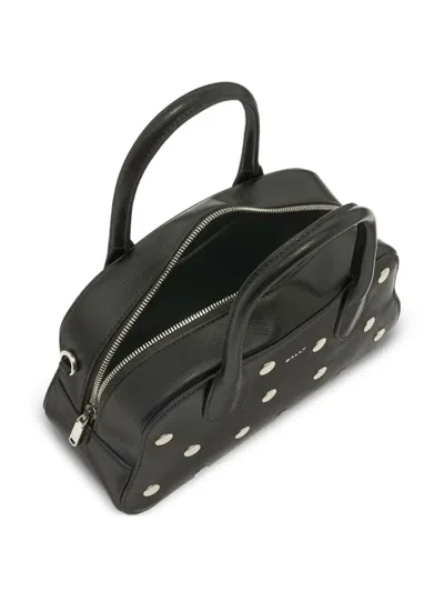 Bally Unda Leather Handle Bag In Black