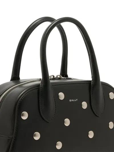 Bally Unda Leather Handle Bag In Black
