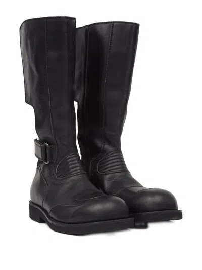 Mm6 Maison Margiela レザーロングブーツ In Black
