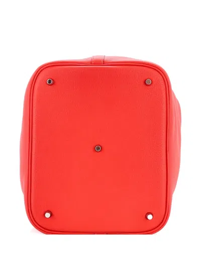 Pre-owned Hermes Picotin Lock Bag Clemence Gm Bucket Bag