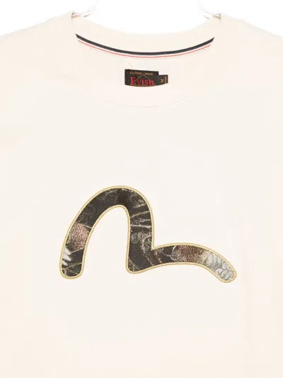 Evisu Seagull Brocade T-shirt In White