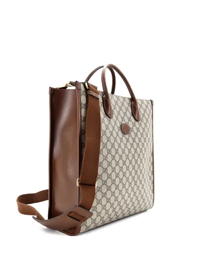 Pre-owned Gucci Interlocking G Gg Coated Canvas Vertical Tote Bag