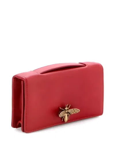 Pre-owned Dior Bee Leather Clutch Bag