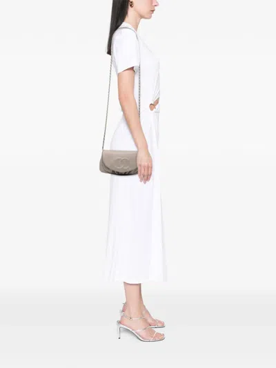 Pre-owned Chanel 2012 Cc Caviar Half Moon Wallet On Chain Crossbody Bag