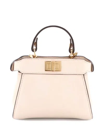 Pre-owned Fendi Peekaboo Bag Leather Nano Crossbody Bag