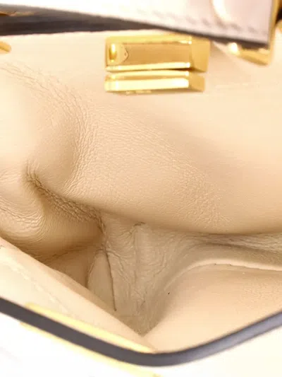 Pre-owned Fendi Peekaboo Bag Leather Nano Crossbody Bag