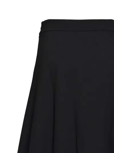 True Royal Flared Midi Skirt In Black