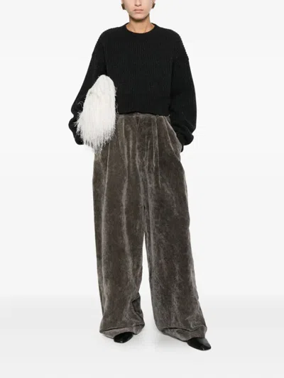 Uma Wang Pleated Trousers In Green