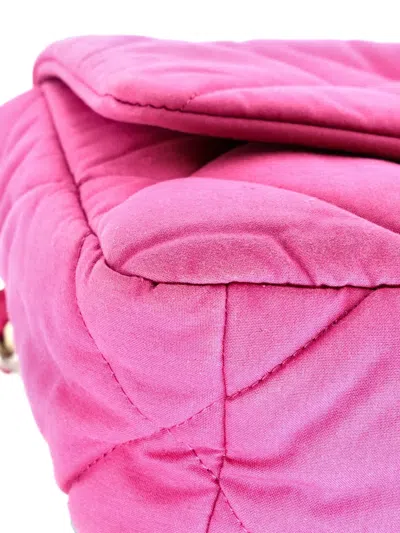 Pre-owned Chanel 19 Flap Bag Quilted Canvas Medium Shoulder Bag