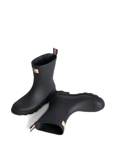 Maison Kitsuné X Hunter Unisex Downpour Waterproof Rubber Short Boots Shoes In Black