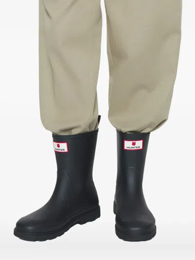 Maison Kitsuné X Hunter Unisex Downpour Waterproof Rubber Short Boots Shoes In Black