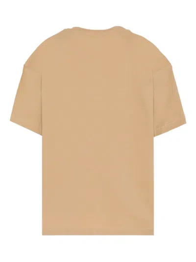 Msgm Short-sleeve T-shirt In Brown