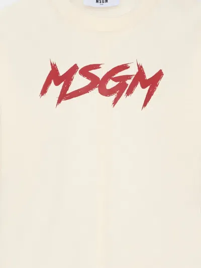 Msgm Short-sleeve T-shirt In White