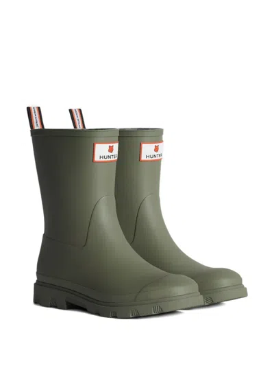 Maison Kitsuné Boots Hunter Woman Color Green In Green