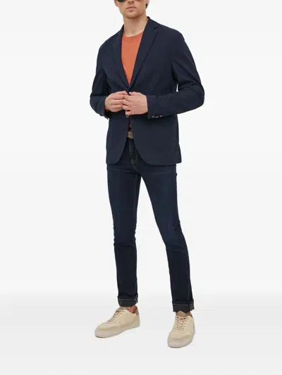 Karl Lagerfeld Logo Patch Jeans In Blue