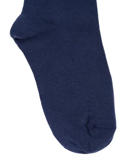 Palm Angels Logo Socks In Blue