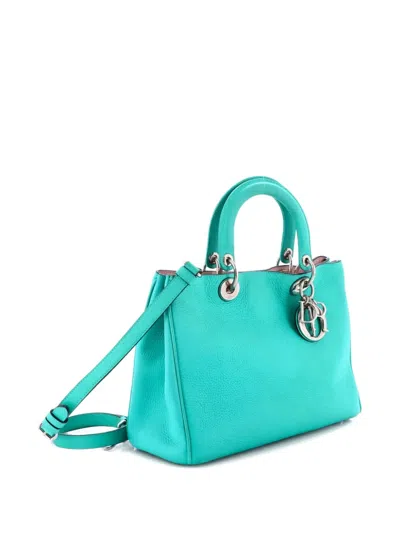 Pre-owned Dior Issimo Pebbled Leather Medium Tote Bag