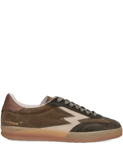 Moa Master Of Arts Lightning-bolt Suede Sneakers In Brown
