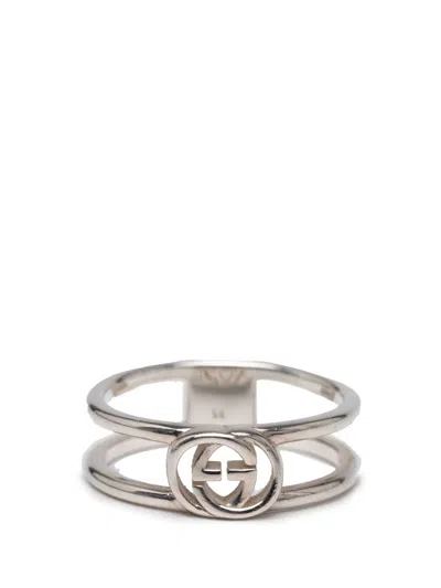 Pre-owned Gucci 2000-2015 Sterling Silver Interlocking G Ring