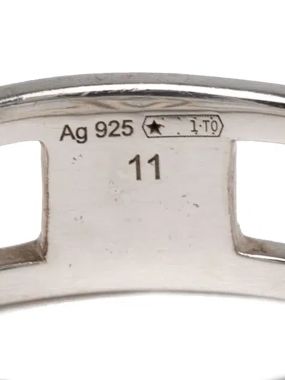 Pre-owned Gucci 2000-2015 Sterling Silver Interlocking G Ring