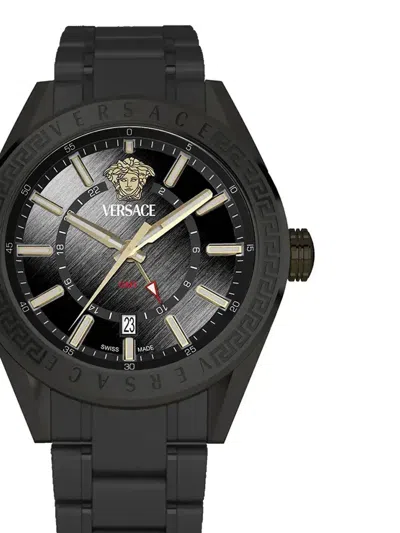 Versace V-code Gmt 42mm In Black