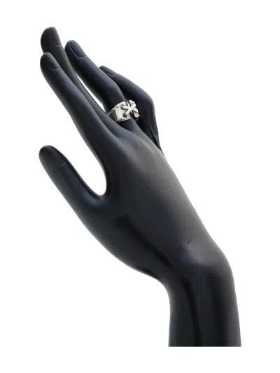 Pre-owned Hermes 2000s Mexico Corset Ring In Silver