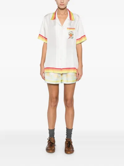 Casablanca Stripe-detailing Shirt In White