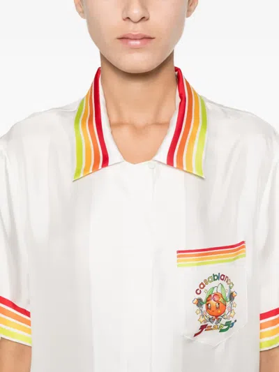 Casablanca Stripe-detailing Shirt In White