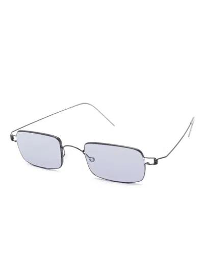 Lindberg Rimless Rectangle-frame Sunglasses In Blue