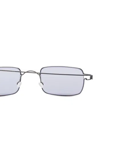 Lindberg Rimless Rectangle-frame Sunglasses In Blue