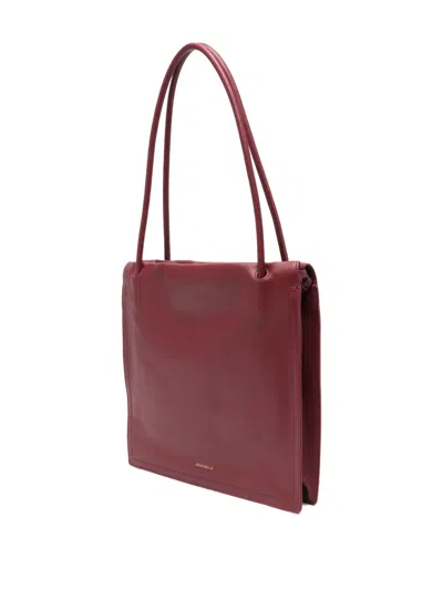Coccinelle Logo-embossed Leather Tote Bag In Red